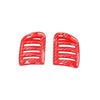 Dashboard L&R Air Outlet Vent Cover For Ford Ranger -2024 Red Carbon Fiber