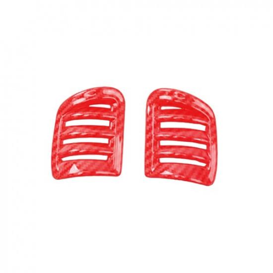 Dashboard L&R Air Outlet Vent Cover For Ford Ranger -2024 Red Carbon Fiber