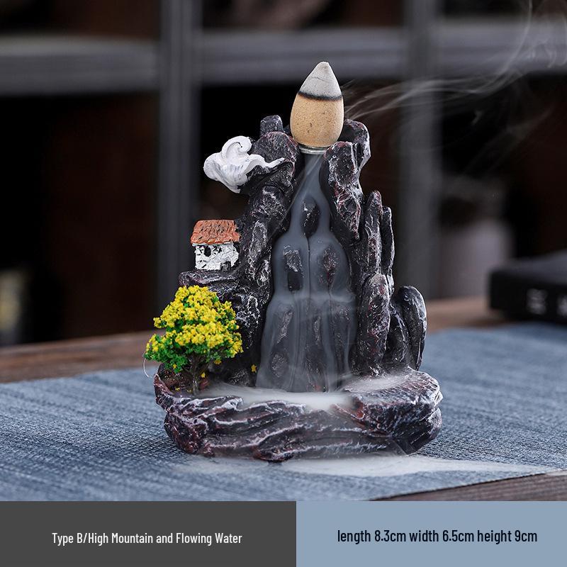 Resin Backflow Incense Burner - Creative Aromatherapy and Ornamental Sandalwood Burner