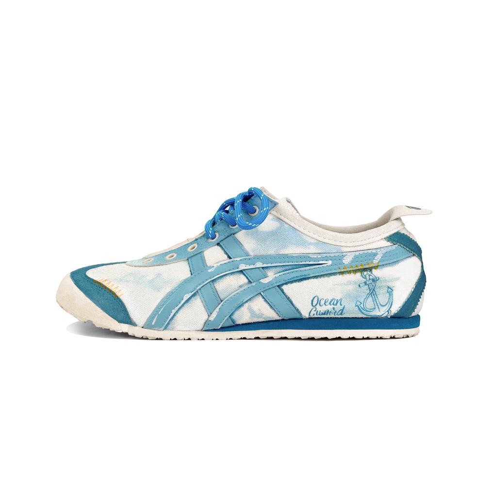 Onitsuka Tiger MEXICO 66 Abrasion Resistant Low top Casual Shoes Unisex Beige Blue 1183A360-205(Team188-)