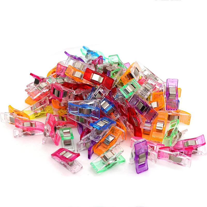 20~100pcs Storage Clip Colorful Household Office Supplies Multipurpose Plastic Craft Safety Clips Color Binding Clips TMZ