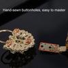 1Pc Handwork Sewing Originality Shiny Rhinestone Overcoat Decor Duckbill Buckle Fashion Metal Button Clothing Accessory
