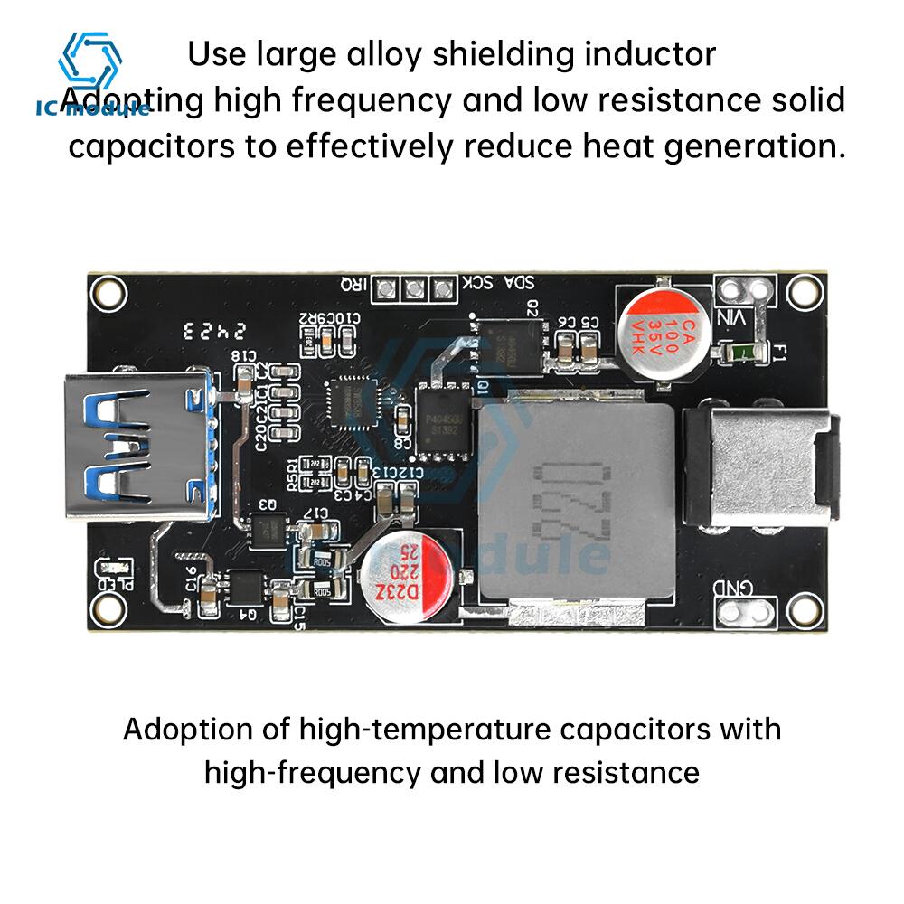 140W PD QC Multi-protocol Desktop Smart Fast Charging Module DC6-30V High Power DC USB Fast Charger Module