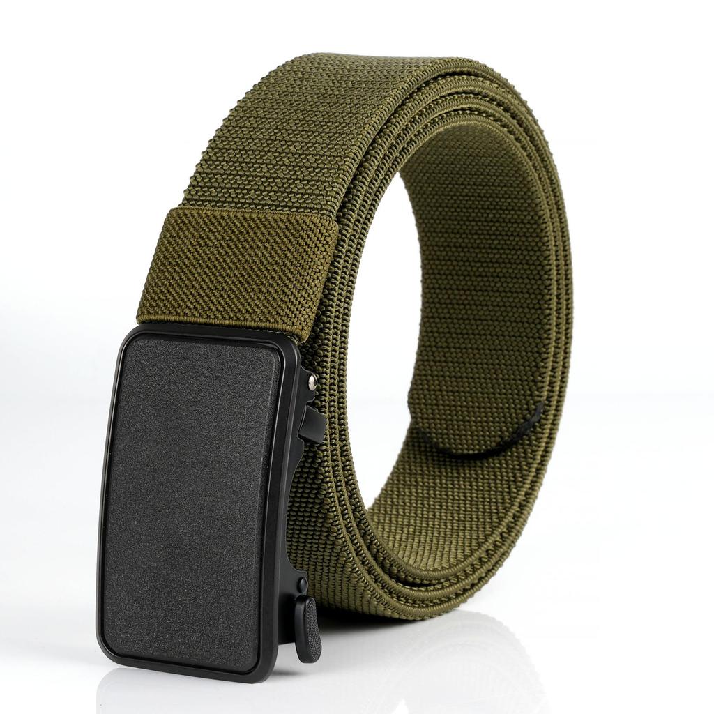 Men's Nylon Elastic Tactical Belt with Alloy Buckle