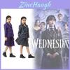 Wednesday Addams Familie Cosplay Kostüm Mit Polyesterstoff Für Halloween Und Rollenspiel