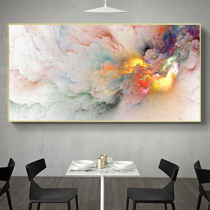 Abstrakte Fantasie Wolke Gemälde Wand Kunst Bunte Textur Leinwand Landschaft Poster und Drucke Wohnzimmer Home Decor Cuadros