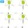 4Pcs 4 Hook Fishing Spring Bait Cage Anti Winding Reverse Bottom Rig Adjustable Group Feeder Sinker Float for Fishing Lovers