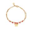 Stainless Steel Butterfly Bracelet: Double-Layer, Light Luxury Design with Natural Stone for Versatile Fashion