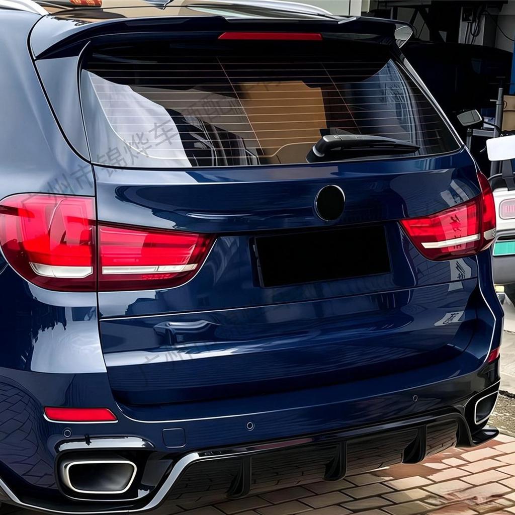 13-18 BMW X5 F15 Sport Style Rear Bumper Lip with Exhaust Tips & Spoiler