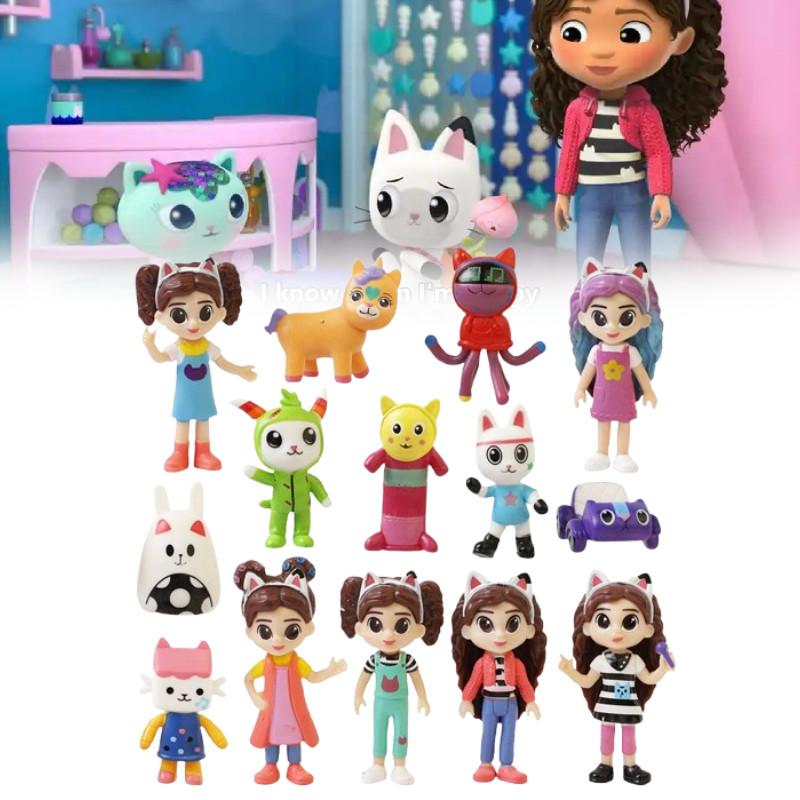 Pvc Dollhouse Gabbys Action Figures Model Toy Desktop Decoration Gift Anime