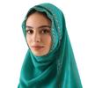 Pearl Chiffon Rhinestone Ethnic Scarf Shawl