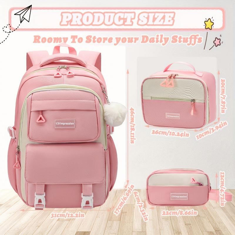 Grundschule Schultasche Dreiteiliges Kombinationsset Mädchen Freizeitrucksack