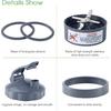 7 Pieces Nutribullet Blender Cups & Blade Replacement Set 32oz Huge Cup with 1 Flip-Top To-Go Lid and 1 Lid Ring & Premium Extractor Blade with