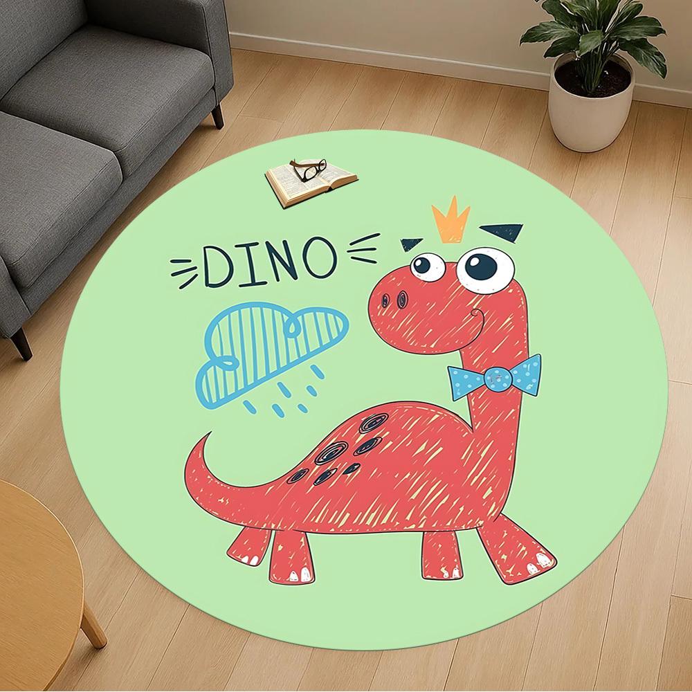 1pc dinosaur crown Round Chair mat Area Rug - Non-Slip, Floor Mat for Office, Bedroom, and Indoor Decor c1125347