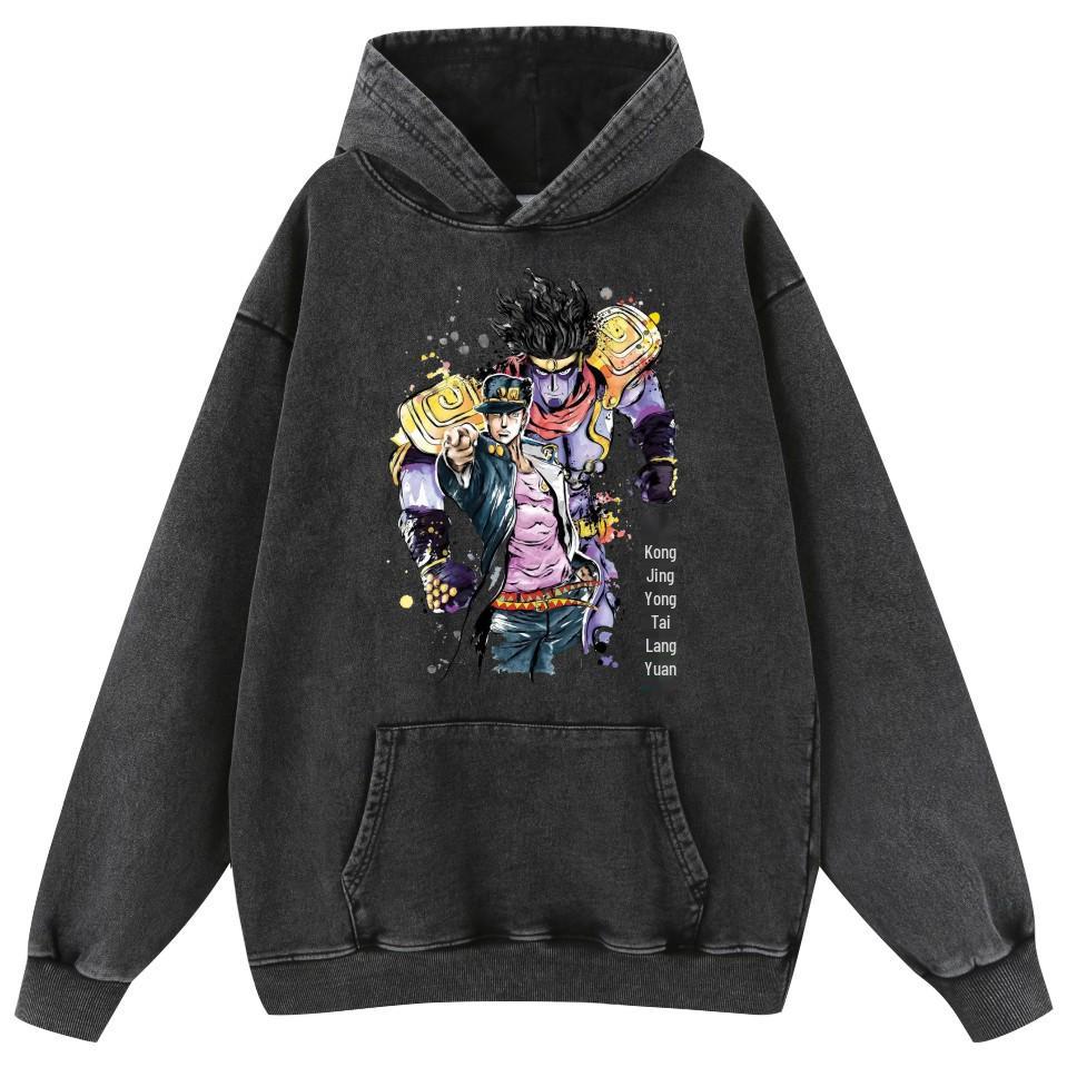 Retro Used Reine Baumwolle JOJO's Bizarre Adventure Hoodie Unisex