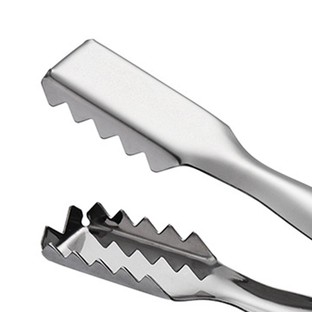 Ice Cube Tongs Stainless Steel Ice Tongs KTV Bar Cocktail Tools with Serrated for Ice Cube Tongs Cocktails Whiskeys