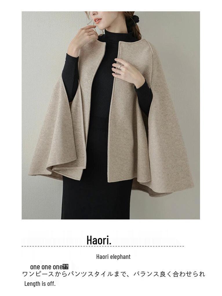 Women's Autumn Versatile Wool Coat and Shawl