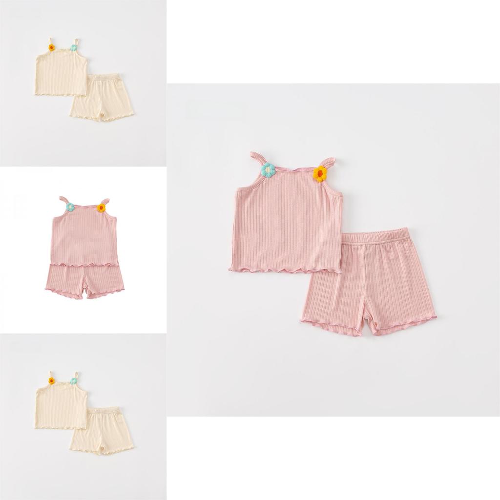 Toddler Girl Twopiece Summer Outfit With Cotton Blend For Warm Weather