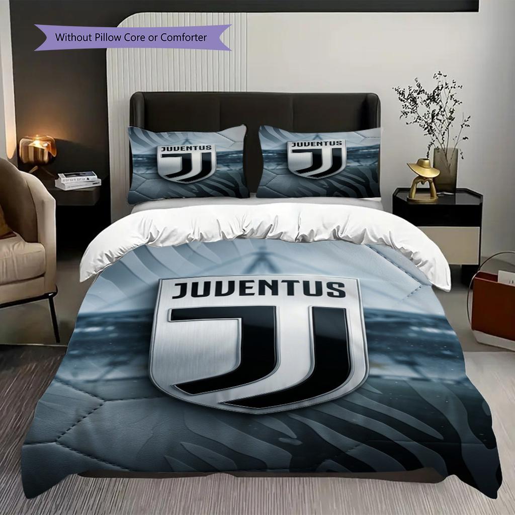 Juventus Football Glory Bedding (1 * duvet cover + 2 * pillowcase, without core) Soft and comfortable Duvet cover and pillowcase Bedding set Bedding