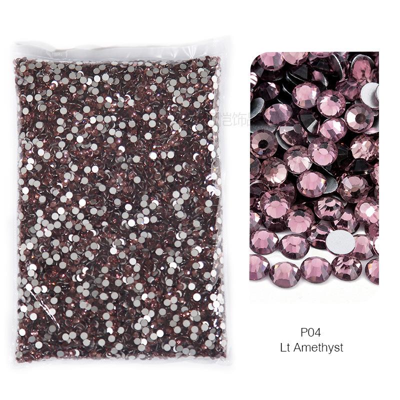 P1-70 Ordinary Color Large Packaging Glass Flat Bottom Diamond Rhinestone Nail Diamond Diy Crystal Mobile Phone Case Beauty Jewelry Accessories
