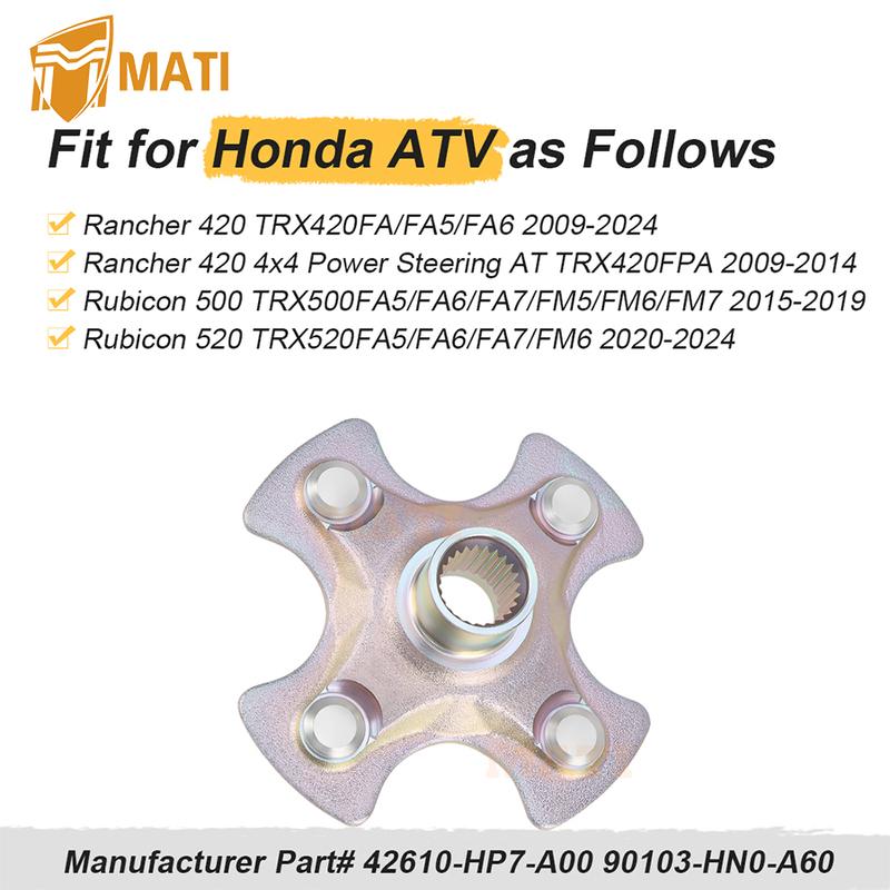 M MATI Rear Left/Right Wheel Hub for Honda Rancher 420 Rubicon 500 520 2009-2024 42610-HP7-A00