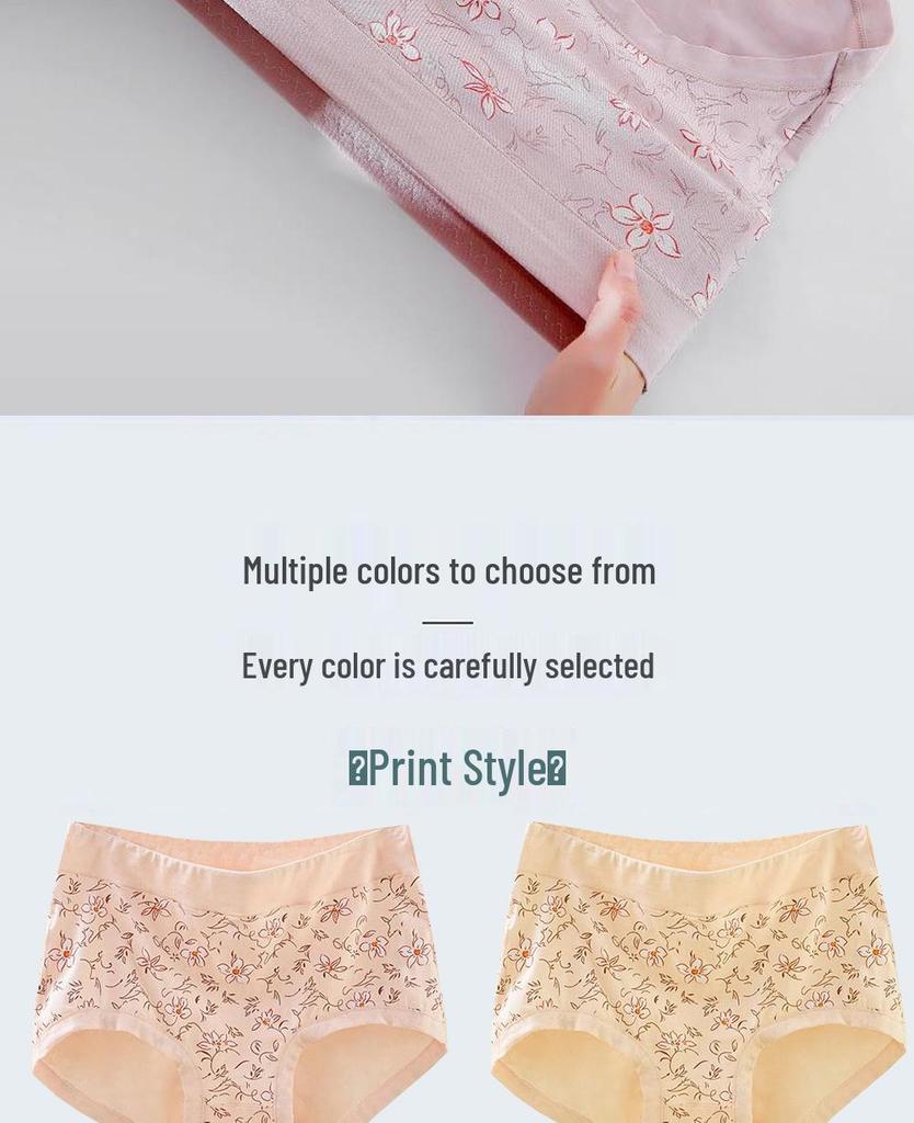 Mom’s Style Cotton High-Waisted Plus Size Briefs for Women