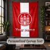 Personalisierte Wandteppich, FC St. Pauli Individueller Text, Wandkunst aus weichem Stoff für die Innendekoration