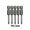 5pcs Screwdriver Bits Cross Screwdriver Bits Magnetic Bits