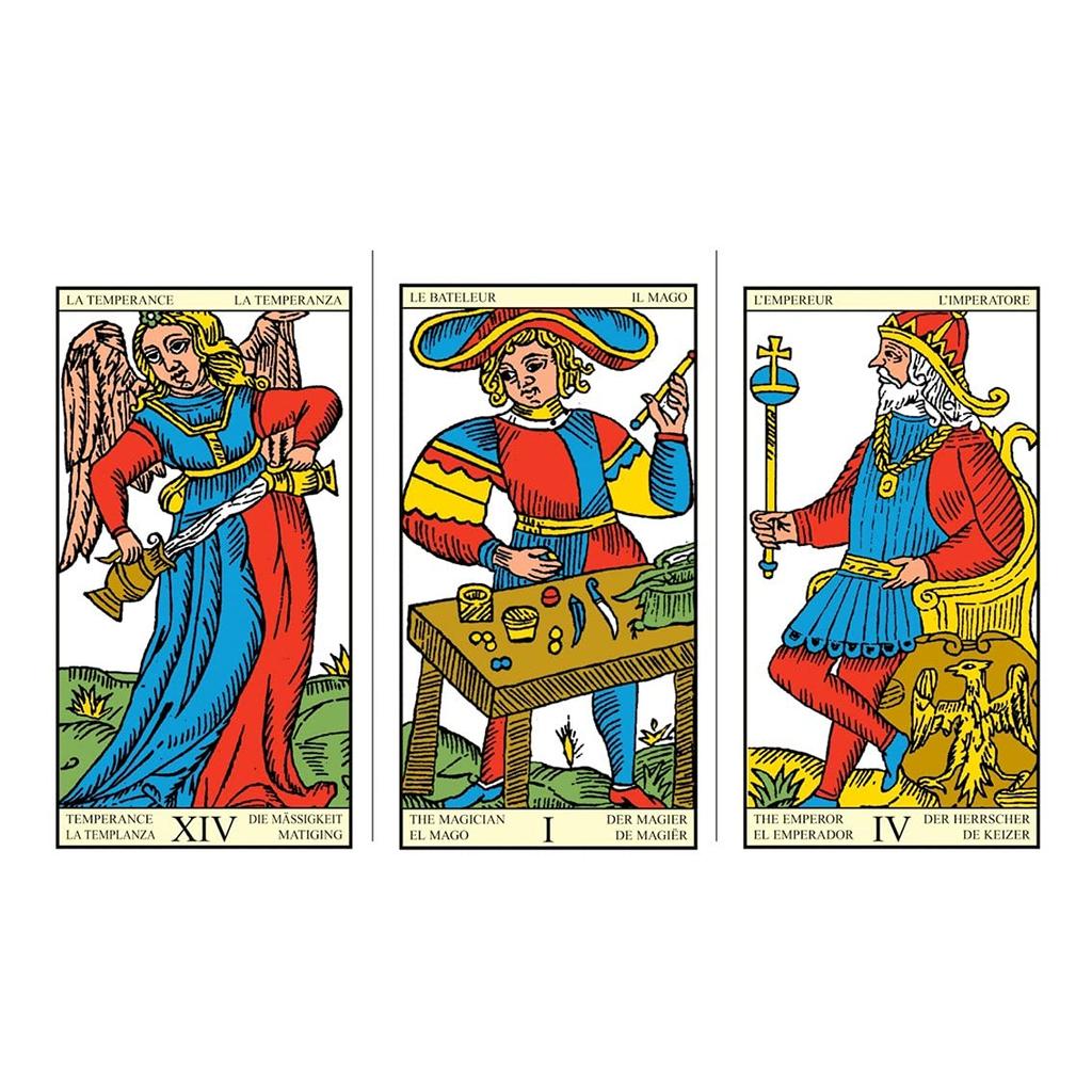 Kancharo Tarot Card Set of with Japanese Tarot Card Instructions and Pouch 78-Card (Tarot Marseilles) (Authentic)