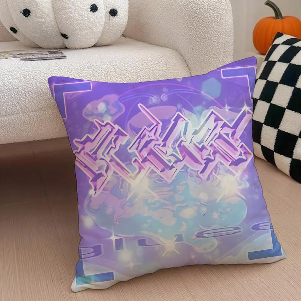 Experimental Swedish Rapper B-Bladee Cushion Cover Throw Pillow Cover Hidden Button Durable Polyester Chair Cushion