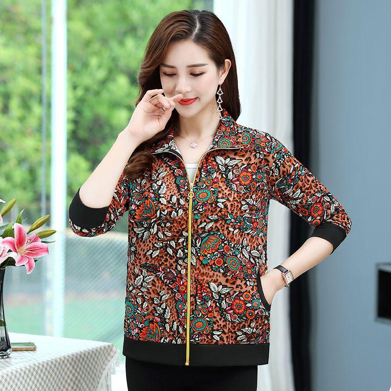 

Повсякденна жіноча куртка навесні, осені та літа, новий короткий тонкий вільний кардиган, жіноча куртка на блискавці Mom XL recommends within 47.5kg