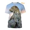 2025 Men's And Women's T-shirt Casual Shirts Funny Loose Tops New Fashion Animal Leopard 3D Printing