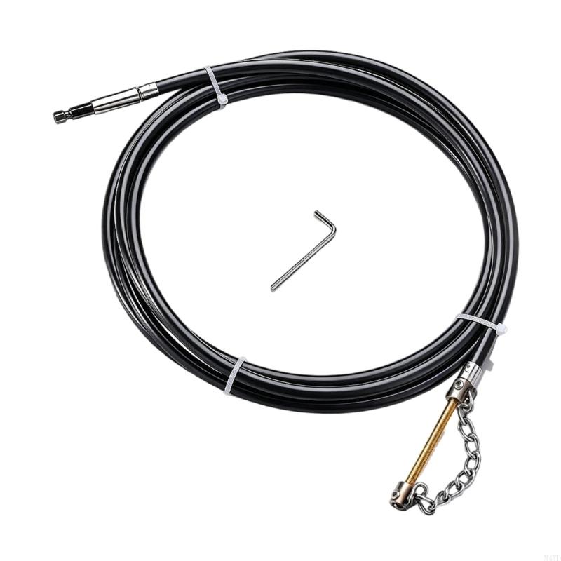 Adjustable Drain Cleaning Snake Corrosions Resistant Drain Auger Chain Cleaner Drain Cleaner With Connector Clog Tool M4YD