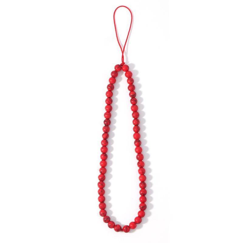 Bohemian Natural Crystal Phone Wrist Strap Handmade Beaded Stone String Anti-Fall Lanyard for Girls Party Shopping Gift