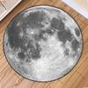 Creative Earth and Moon Print Round Carpet Personality Floor Mat Circular Mats Living Room Bedroom Home Mat Home Decoration