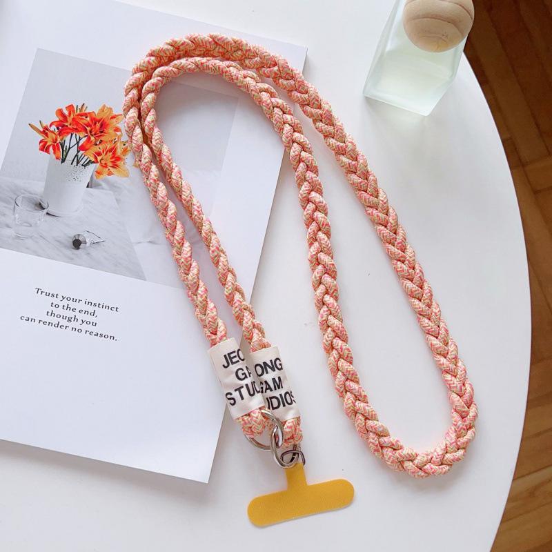 Crossbody Phone Lanyard: Three-Strand Braided Rope, Anti-Lost & Anti-Theft, Sturdy Climbing Rope Shoulder Strap for Outdoors.