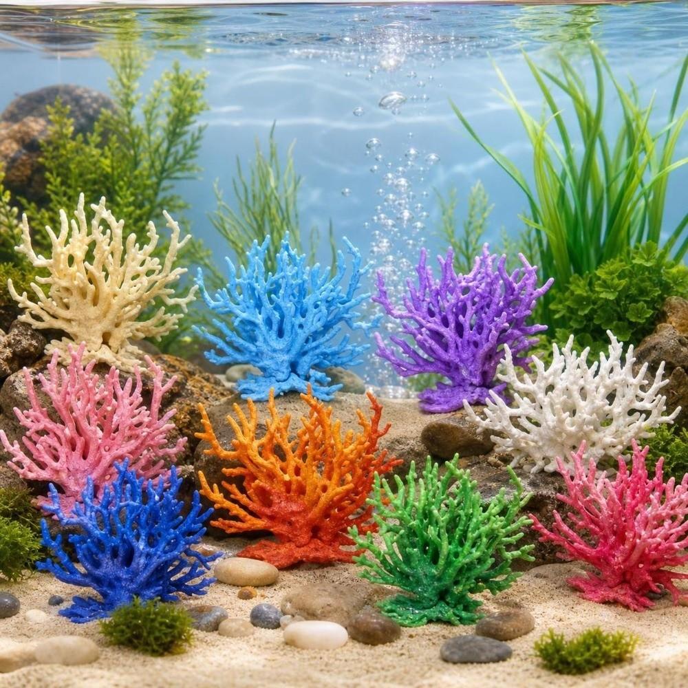 Plastic Artificial Coral Ornament Lifelike Fish Tank Decoration Home Decoration