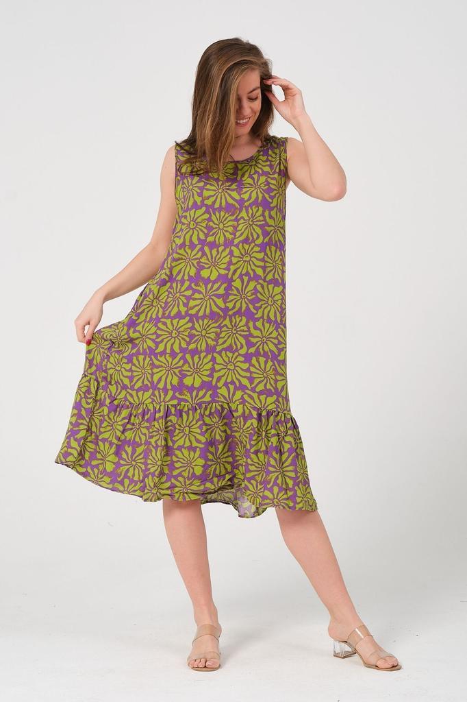 Damen Übergröße Kleid Schwarz und Weiß Gemustert Übergröße Kleid