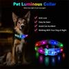 LED Dog Pet Collars Luminous Necklace Buckle IP68 Waterproof Rechargeable Martingale Dog Hunting Stuff for Big Breed Reflective