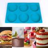 2 6-in -4-inch round silicone baking molds suitable for cream sandwich pie corn bread candy eggs muffins soap etc. Blue