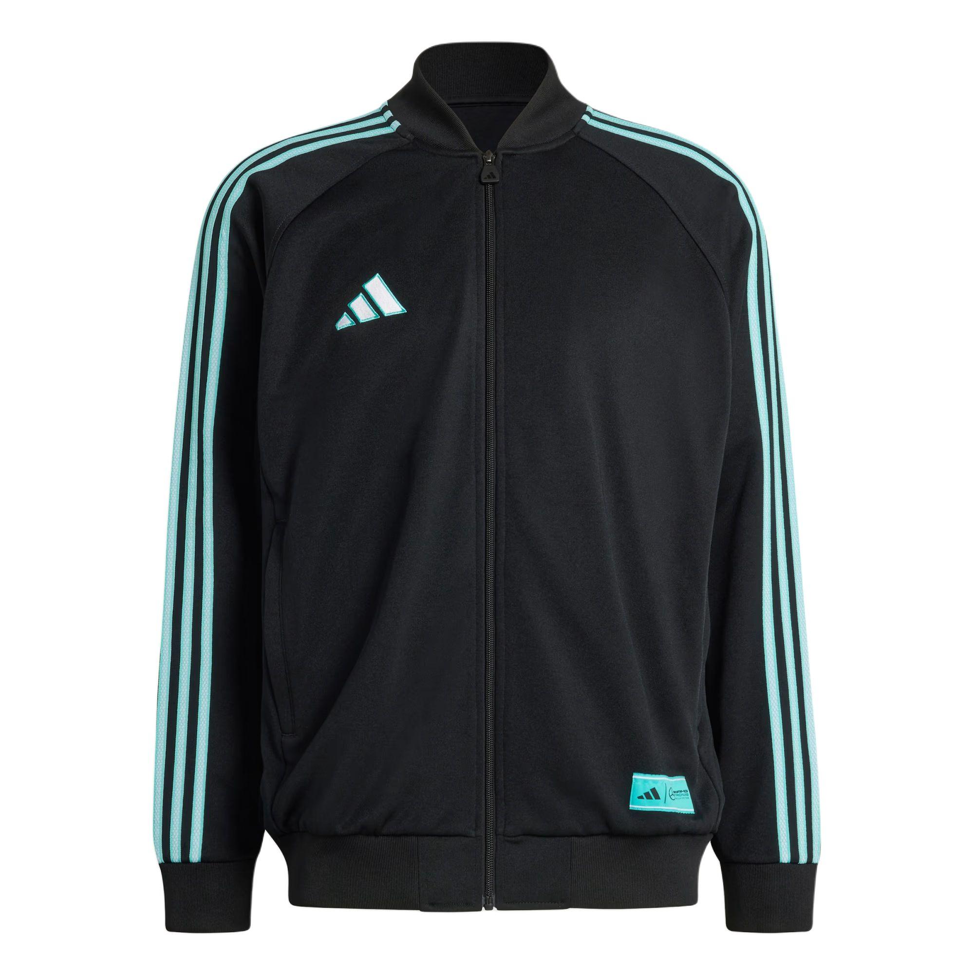 

Adidas X Mercedes Collaboration Mercedes - AMG Petronas F1 Team Las Vegas Circuit Premium Comfortable Striped Loose Zip Jacket Men jackets KG4745 2XL