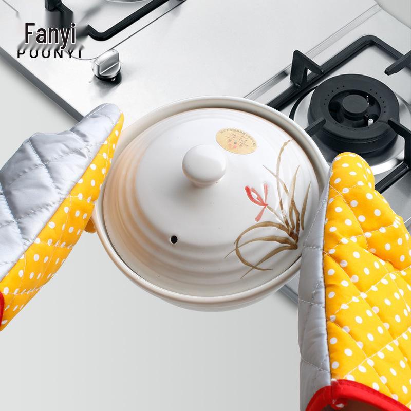 10-Year High-Temperature Insulated Kitchen Gloves for Cooking & Microwave