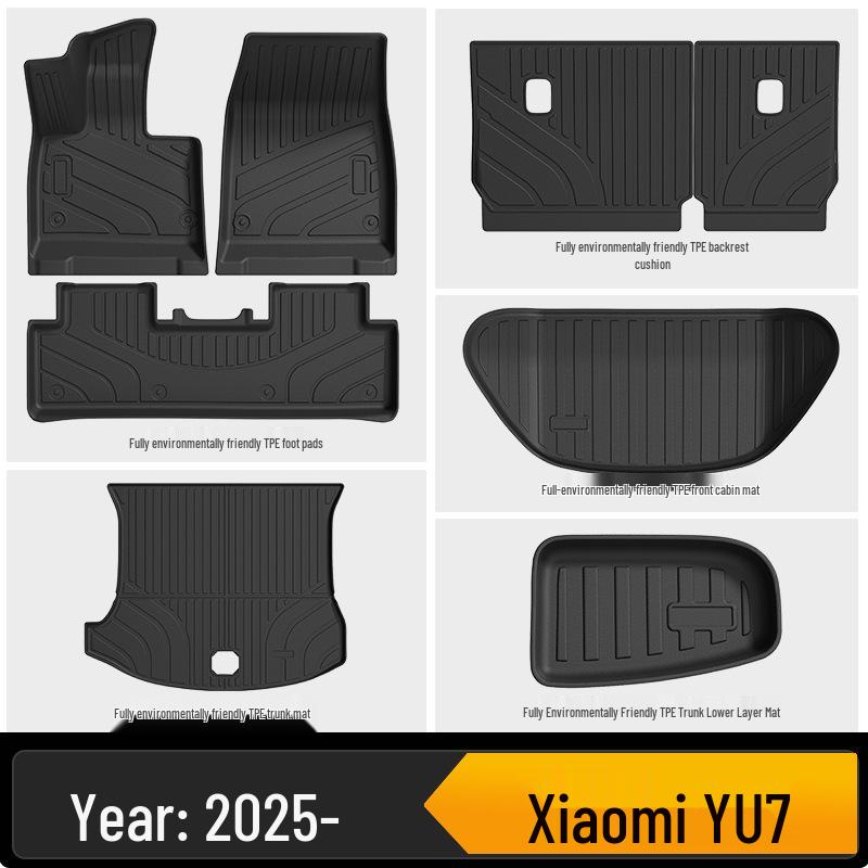 TPE Floor Mats for Xiaomi YU7 - Eco-friendly, Odorless, Color-Matching Interior.