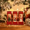 1pc Christmas Telephone Booth Decorations, Vintage Christmas Lights, Christmas Tree Style Lantern Decorations Cabinet Fireplace