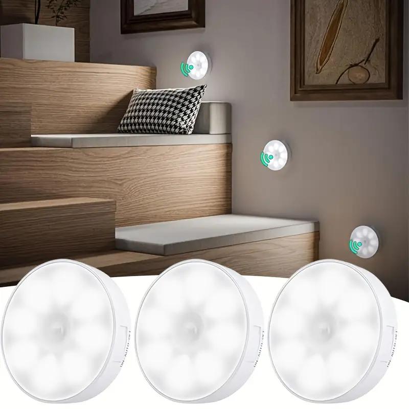 

3 комплекта внутреннего освещения с датчиком движения 8 светодиодов USB-аккумуляторный дополнительный ночник беспроводной магнитный стикер ночник