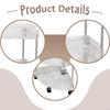 Bathroom Standing Shelf Shower Organizer Stand Rolling Storage Cart for Laundry Rooms