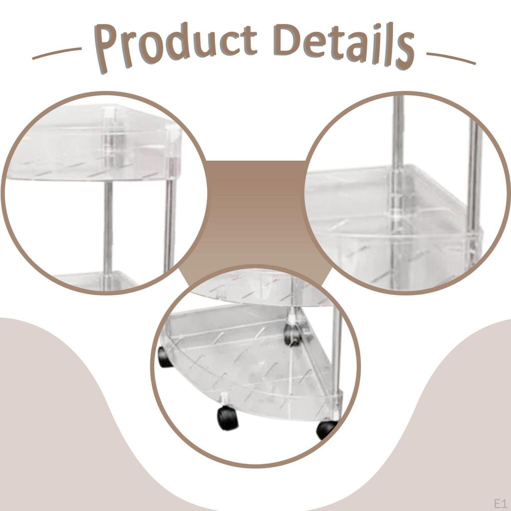 Bathroom Standing Shelf Shower Organizer Stand Rolling Storage Cart for Laundry Rooms