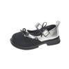 Girls Spring and Autumn Leather Shoes 2025 Korean Version Medium and Big Children's Girl Treasure Xiaoxiangfeng Soft Sole Black Performance Shoes Ch