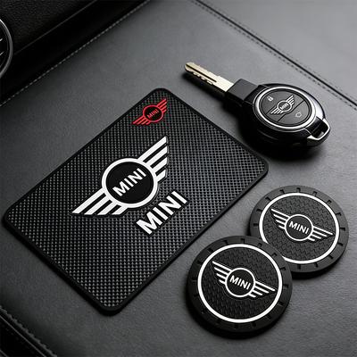 Car Waterproof Anti Slip Mat Coaster Silicone Water Cup Mat For MINI One Coopers Countryman Clubman Cabrio Paceman WORKS F55 F56