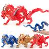 Exquisite Pvc Chinese Dragon Figurine Model For Collectors In Blue And Gold